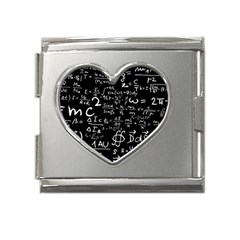 E=mc2 Text Science Albert Einstein Formula Mathematics Physics Mega Link Heart Italian Charm (18mm) by uniart180623