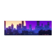 The Sun Night Music The City Background 80s, 80 s Synth Sticker Bumper (10 Pack) by uniart180623