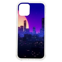 The Sun Night Music The City Background 80s, 80 s Synth Iphone 12 Mini Tpu Uv Print Case	 by uniart180623