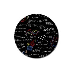 Black Background With Text Overlay Mathematics Formula Board Magnet 3  (round) by uniart180623