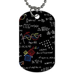Black Background With Text Overlay Mathematics Formula Board Dog Tag (two Sides) by uniart180623