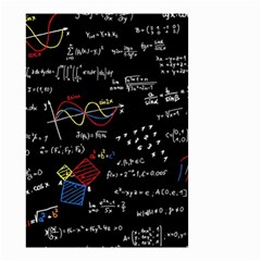 Black Background With Text Overlay Mathematics Formula Board Small Garden Flag (two Sides) by uniart180623