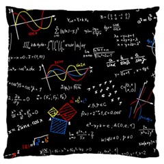 Black Background With Text Overlay Mathematics Formula Board Standard Premium Plush Fleece Cushion Case (one Side) by uniart180623