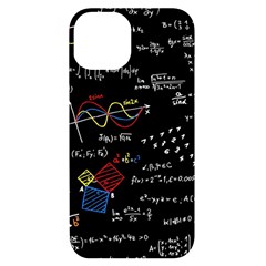 Black Background With Text Overlay Mathematics Formula Board Iphone 14 Black Uv Print Case by uniart180623