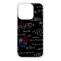 Black Background With Text Overlay Mathematics Formula Board Iphone 14 Pro Tpu Uv Print Case by uniart180623