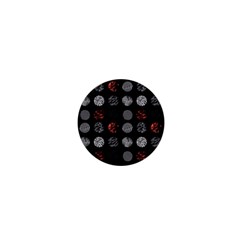 Black And Multicolored Polka Dot Artwork Digital Art 1  Mini Magnets