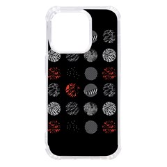 Black And Multicolored Polka Dot Artwork Digital Art Iphone 14 Pro Tpu Uv Print Case by uniart180623