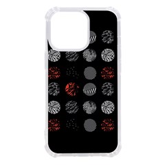 Black And Multicolored Polka Dot Artwork Digital Art Iphone 13 Pro Tpu Uv Print Case by uniart180623