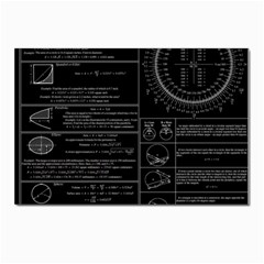 Black Background With Text Overlay Mathematics Trigonometry Postcards 5  X 7  (pkg Of 10) by uniart180623