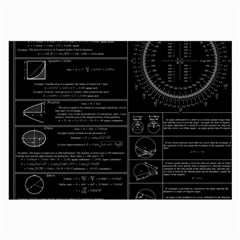 Black Background With Text Overlay Mathematics Trigonometry Large Glasses Cloth by uniart180623