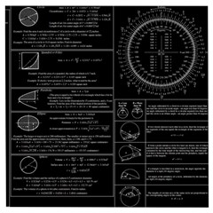 Black Background With Text Overlay Mathematics Trigonometry Wooden Puzzle Square by uniart180623