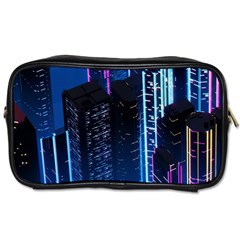 Night Music The City Neon Background Synth Retrowave Toiletries Bag (one Side) by uniart180623