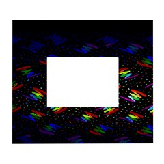 Rainbows Pixel Pattern White Wall Photo Frame 5  X 7 
