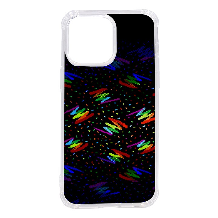 Rainbows Pixel Pattern iPhone 14 Pro Max TPU UV Print Case