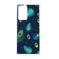 Blue Background Pattern Feather Peacock Samsung Galaxy Note 20 Ultra Tpu Uv Case by uniart180623