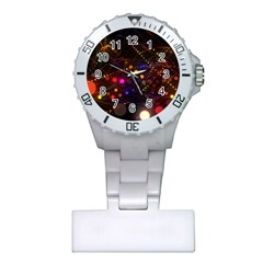 Abstract Light Star Design Laser Light Emitting Diode Plastic Nurses Watch by uniart180623