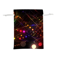 Abstract Light Star Design Laser Light Emitting Diode Lightweight Drawstring Pouch (l) by uniart180623