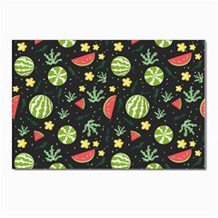 Watermelon Berries Patterns Pattern Postcard 4 x 6  (pkg Of 10) by uniart180623