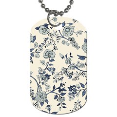 Vintage Background Blue Roses Rose Pattern Retro Dog Tag (two Sides) by uniart180623