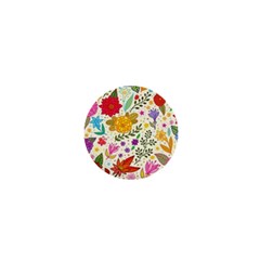 Colorful Flowers Pattern Abstract Patterns Floral Patterns 1  Mini Magnets by uniart180623