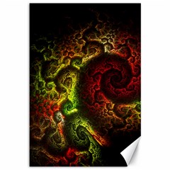 Green And Red Lights Wallpaper Fractal Digital Art Artwork Canvas 12  X 18  by uniart180623