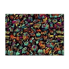 Cartoon Monster Pattern Abstract Background Sticker A4 (100 Pack) by uniart180623