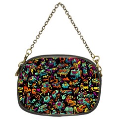 Cartoon Monster Pattern Abstract Background Chain Purse (two Sides) by uniart180623