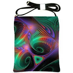 Circle Art 3d Artwork Graphics Vortex Colorful Digital Art Shoulder Sling Bag by uniart180623