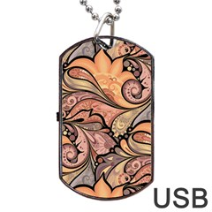 Colorful Paisley Background Artwork Paisley Patterns Dog Tag Usb Flash (two Sides) by uniart180623