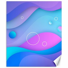 Colorful Blue Purple Wave Canvas 8  X 10 