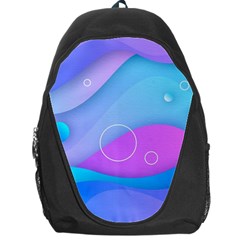 Colorful Blue Purple Wave Backpack Bag by uniart180623