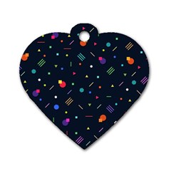 Abstract Minimalism Digital Art Abstract Dog Tag Heart (two Sides) by uniart180623