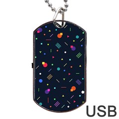 Abstract Minimalism Digital Art Abstract Dog Tag Usb Flash (two Sides) by uniart180623