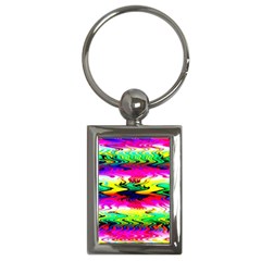 Waves Of Color Key Chain (rectangle) by uniart180623