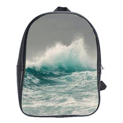 Big Storm Wave School Bag (large) by uniart180623