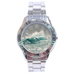 Big Storm Wave Stainless Steel Analogue Watch by uniart180623