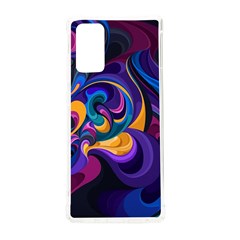 Colorful Waves Abstract Waves Curves Art Abstract Material Material Design Samsung Galaxy Note 20 Tpu Uv Case by uniart180623