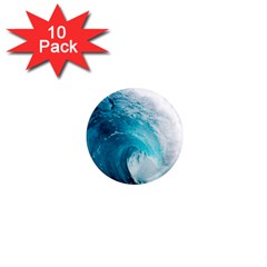 Tsunami Big Blue Wave Ocean Waves Water 1  Mini Magnet (10 Pack)  by uniart180623