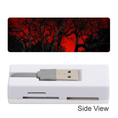 Dark Forest Jungle Plant Black Red Tree Memory Card Reader (stick) by uniart180623