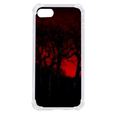 Dark Forest Jungle Plant Black Red Tree Iphone Se by uniart180623