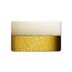 Texture Pattern Macro Glass Of Beer Foam White Yellow Art Magnet (name Card) by uniart180623