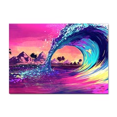Retro Wave Ocean Sticker A4 (10 Pack)