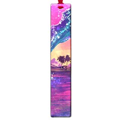 Retro Wave Ocean Large Book Marks by uniart180623