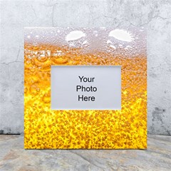 Texture Pattern Macro Glass Of Beer Foam White Yellow Bubble White Box Photo Frame 4  x 6 