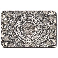 Mandala Circles Drawing Pattern Large Doormat by uniart180623