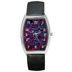 Grafitti Graffiti Abstract Artwork Digital Barrel Style Metal Watch by uniart180623