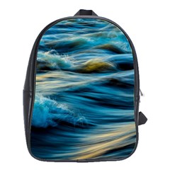 Waves Abstract Waves Abstract School Bag (large) by uniart180623