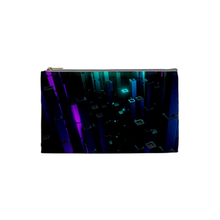 Abstract Building City 3d Cosmetic Bag (Small)