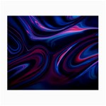 Purple Blue Swirl Abstract Small Glasses Cloth (2 Sides) Back