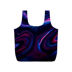 Purple Blue Swirl Abstract Full Print Recycle Bag (s) by uniart180623